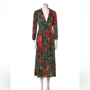 FARM RIO Black Flowerdoscopic Maxi Dress, Color: Black Made, XS